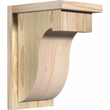 Ekena Millwork Del Monte Rough Sawn Corbel w/Backplate, Douglas Fir, 8"W x 10"D x 14"H COR08X10X14DEL01RDF